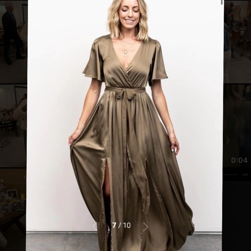 Sicily Satin Maxi Dress